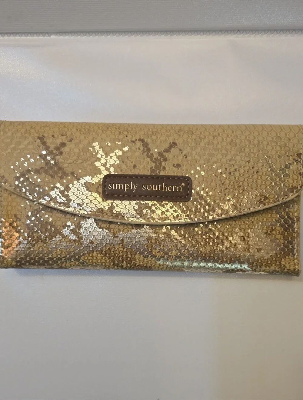 Simply Southern Gold Sequin Envelope Clutch